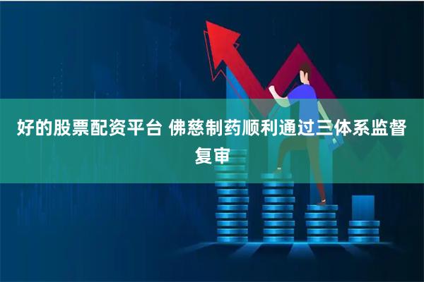 好的股票配资平台 佛慈制药顺利通过三体系监督复审